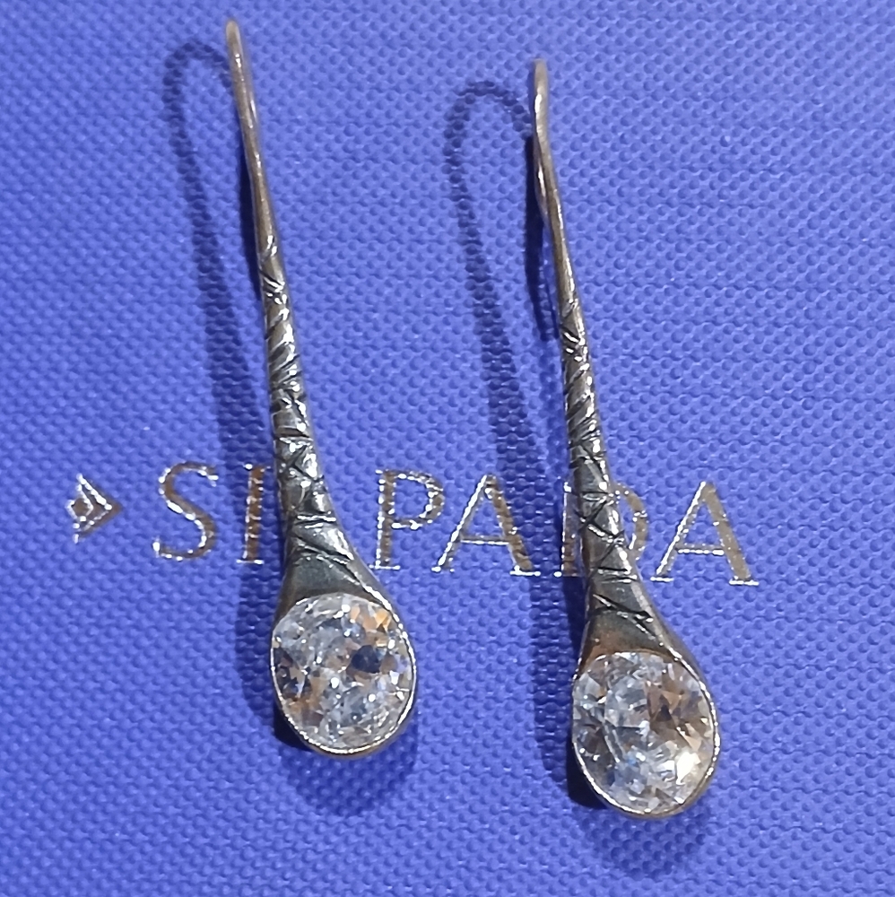 ✨️Silpada Falling Star Cubic Zirconia Earrings in Sterling Silver ✨️ - Picture 7 of 15